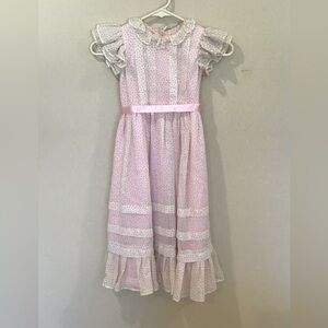 Handmade Vintage 1980’s Full Length Flowergirl Dress
